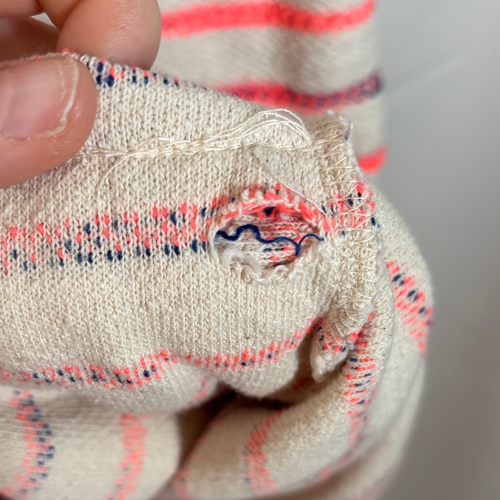 Lou & Grey SZ M Striped Short Sleeve Dress with Pockets - Picture 5 of 6